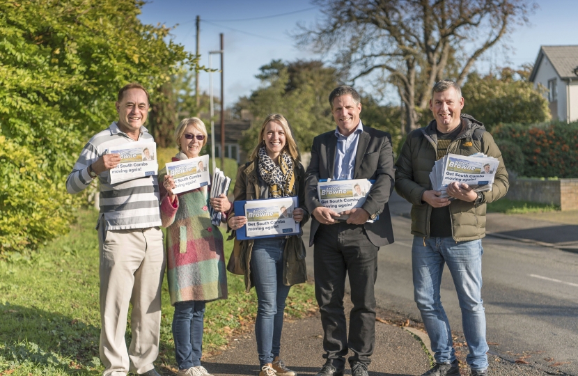 Anthony Browne MP Canvassing Stapleford South Cambridgeshire