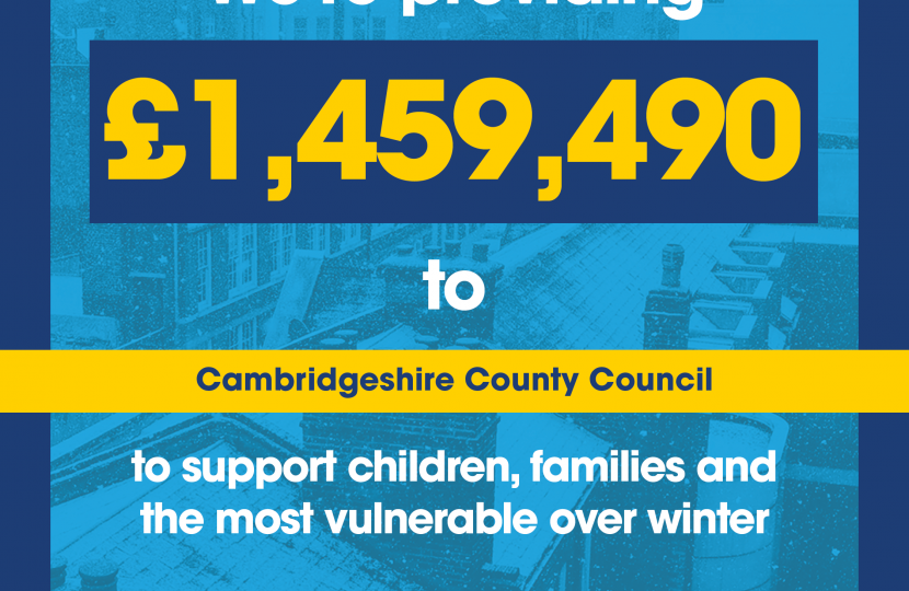 Anthony Browne MP Winter Support South Cambridgeshire 